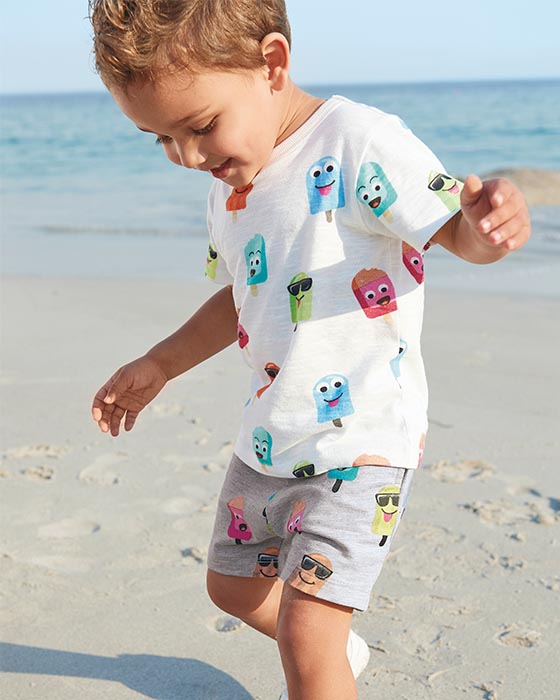 Boy Shirt Top and Shorts Set Child Kids Summer Outfit Short Sleeve Party Holiday